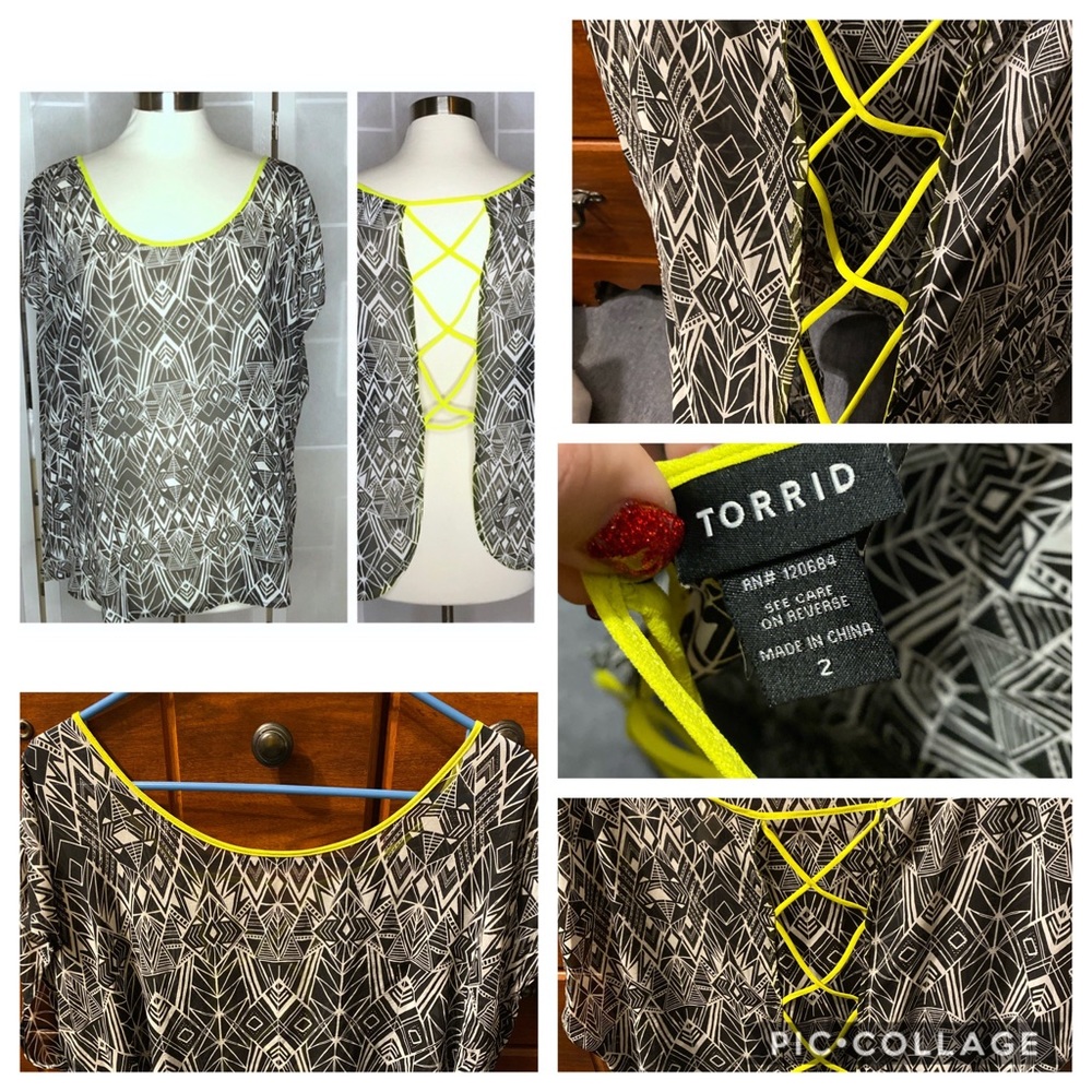 Torrid Geometric Flowy Open Back